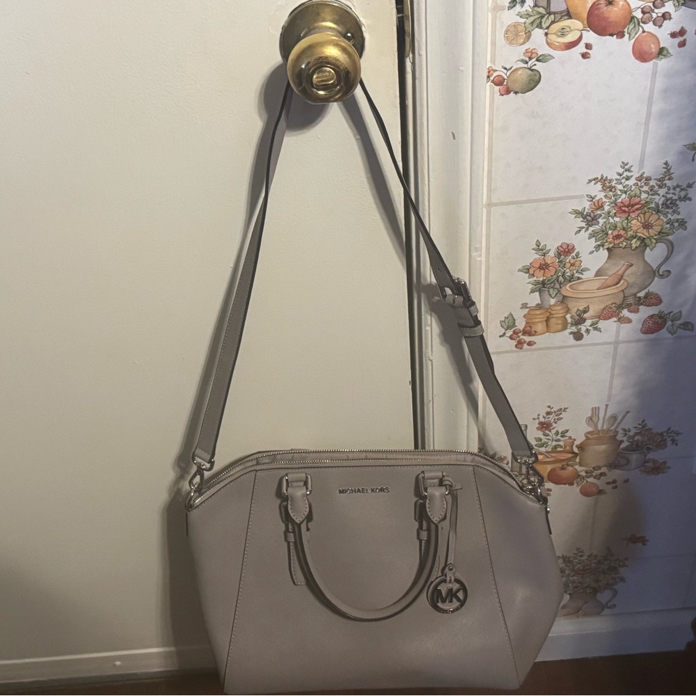 Michael Kors Taupe Satchel Bag